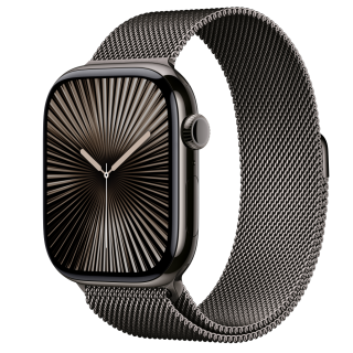 Apple Watch S10 Cellular 46mm Slate Titanium Case with Slate Milanese Loop - S/M (Demo)