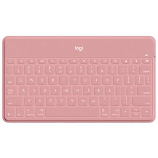 Logitech Keys-to-go Ultra-light, Ultra-Portable Bluetooth Keyboard for iPhone, iPad, Apple TV and Mac - Blush - US