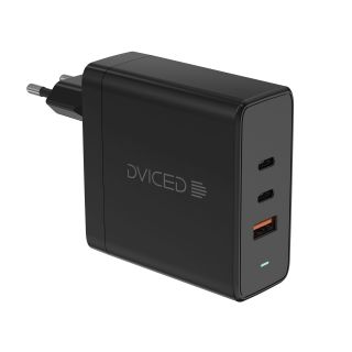 Dviced Wall charger 65W GaN 1 USB-A, 2 USB-C EU - Black