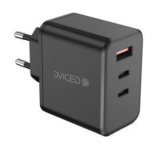 Dviced Wall charger 140W GaN 2 USB-C, USB-A EU - Black