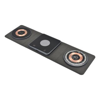 Dviced 3-in-1 foldable magnetic wireless charger - Black/Copper