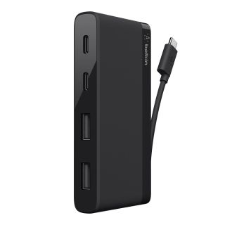 Belkin Hub 2-Port USB-C 2-Ports USB-A 5Gbps Data Transfer - White
