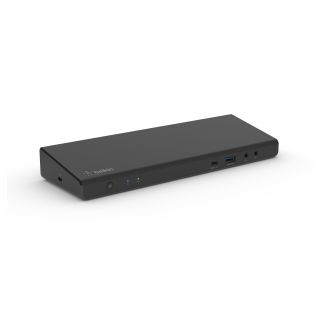Belkin CONNECT USB C Display Link Dock, Triple display support up to 4K, HDMI, DP, USB C, USB A, GbE, Audio, PD 85w, Mac/PC/Chrome compatible - Black