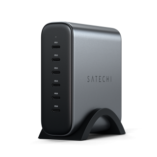 Satechi 200W USB-C 6-PORT GAN CHARGER (6xUSB-C PD  Supports PD 3.1/3.0, QC 4.0+ & PPS) - Grey