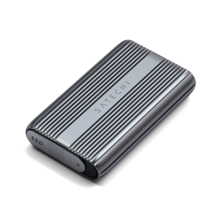 Satechi USB4 NVMe SSD Pro Enclosure (M.2 NVMe Drives 2280/2260/2242mm-16TBmax,PCI-E Gen 4x4,max bandwidth 8GB/s; reading/writing 3840MB/s ) - Grey