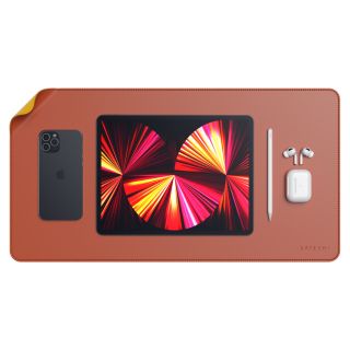 Satechi dual sided Eco-leather Deskmate - Yellow/Orange