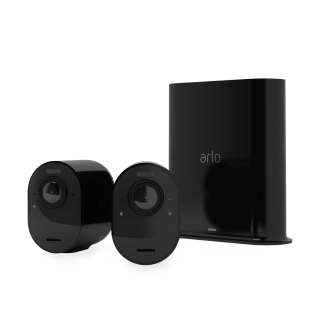 Arlo Ultra 2 Outdoor Security Camera 2 Camera Kit - (Base station included) - Black