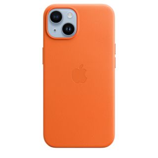 Apple iPhone 14 Leather Case with MagSafe - Orange