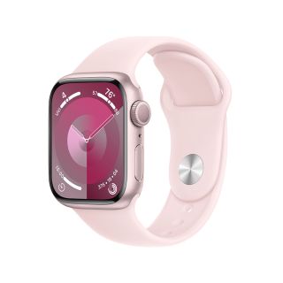 Apple Watch S9 GPS 45mm Pink Alu Case w Light Pink Sport Band - S/M