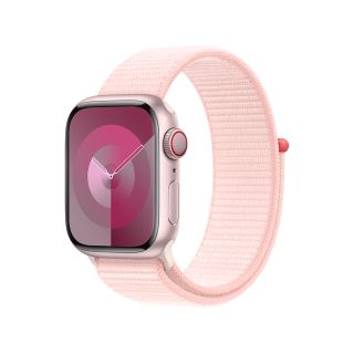 Apple Watch S9 Cellular 41mm Pink Alu Case w Light Pink Sport Loop