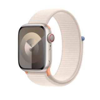 Apple Watch S9 Cellular 45mm Starlight Alu Case w Starlight Sport Loop