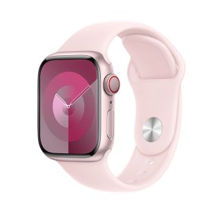 Apple Watch S9 Cellular 45mm Pink Alu Case w Light Pink Sport Band - M/L