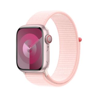 Apple Watch S9 Cellular 45mm Pink Alu Case w Light Pink Sport Loop