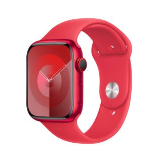 Apple Watch S9 Cellular 45mm RED Alu Case w RED Sport Band - S/M