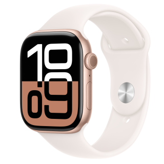 Apple Watch S10 GPS 46mm Rose Gold Alu Case with Light Blush Sport Band - S/M
