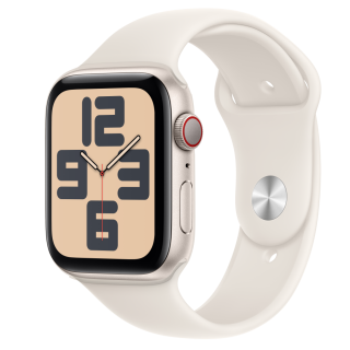 Apple Watch SE2 v3 Cellular 44mm Starlight Alu Case with Starlight Sport Band - S/M