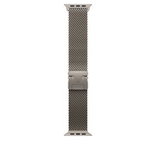 Apple Watch 49mm Milanese Loop: Natural Titanium Milanese Loop - Large