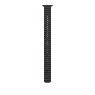 Apple Watch 49mm Band:  Black Ocean Band Extension - Natural Titanium Finish
