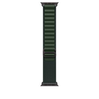 Apple Watch 49mm Loop:  Dark Green Alpine Loop - Small - Black Titanium Finish