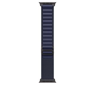 Apple Watch 49mm Loop:  Navy Alpine Loop - Large - Black Titanium Finish