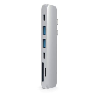 Satechi Aluminium Type-C PRO Hub (HDMI 4K,PassThroughCharging,2x USB3.0,2xSD,ThunderBolt 3) - Silver