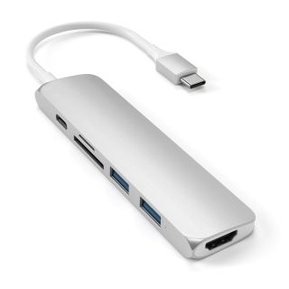Satechi Type-C Slim Multimedia Adapter V2 - Silver