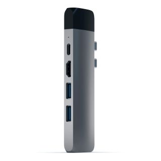 Satechi Aluminium Type-C PRO Hub (HDMI 4K,PassThroughCharging,1x USB3.0,1xSD,Ethernet) - Space Grey